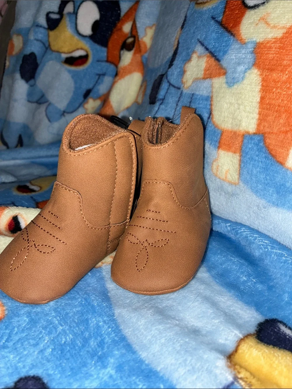 Carter's Brown Toddler Faux-Leather Booties